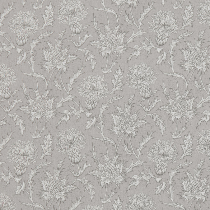 Thistle pattern on a gray background tablecloth