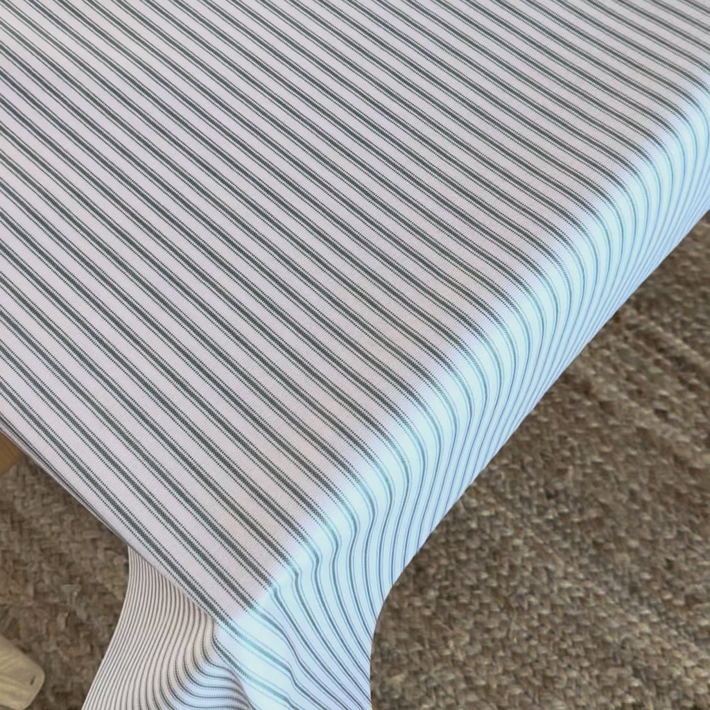 Ticking stripe oilcloth